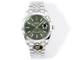 Rolex Datejust 3235 Movement 41mm 904L Steel Green Face Index Jubilee Band Watch